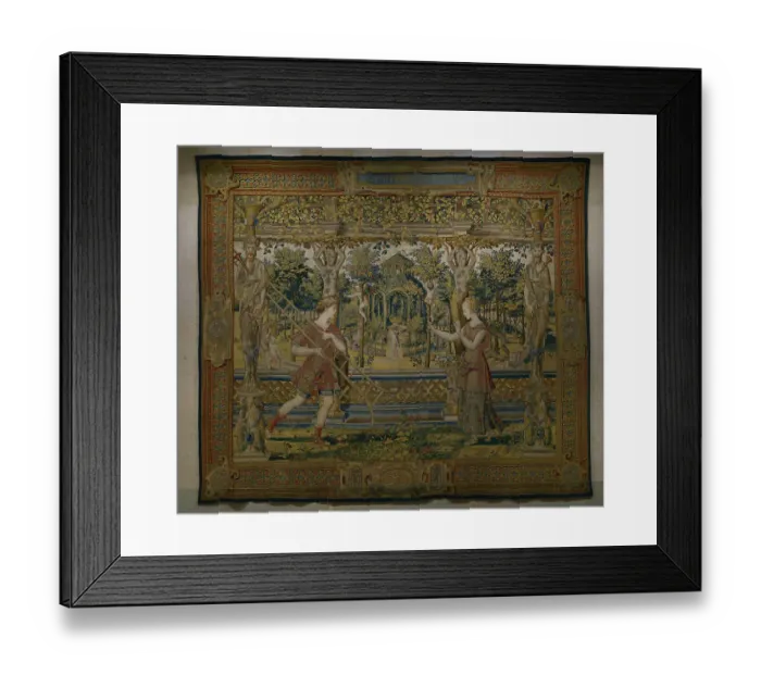 Framed Print : Vertumnus and Pomona. Tapestry Framed Print : Vertumnus and Pomona. Tapestry