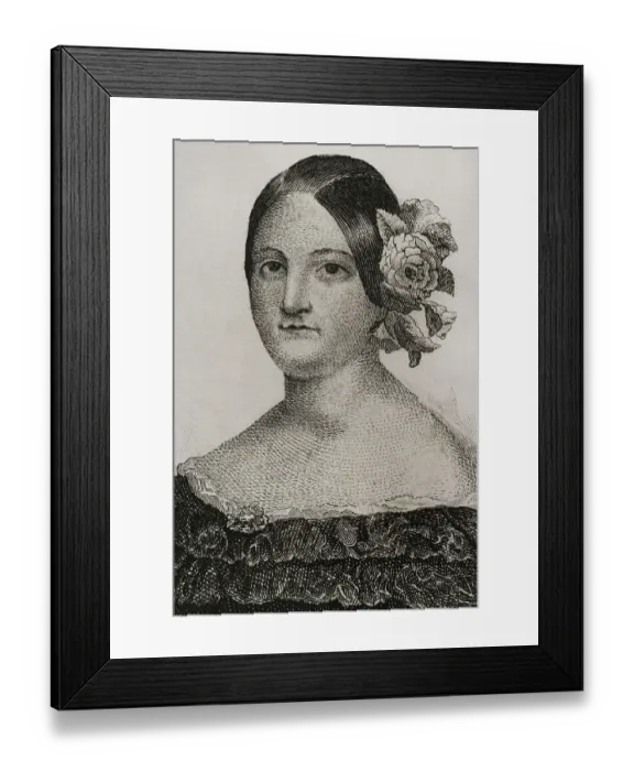 Framed Print : Maria Cristina de Borbon Dos Sicilias (1806-1878) Framed Print : Maria Cristina de Borbon Dos Sicilias (1806-1878)