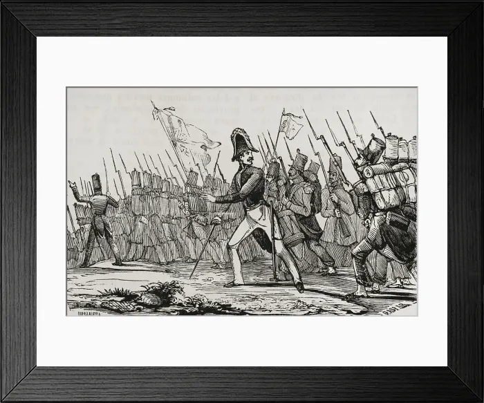 Framed Print : First Carlist War (1833-1840). Carlist uprising in Morella Framed Print : First Carlist War (1833-1840). Carlist uprising in Morella