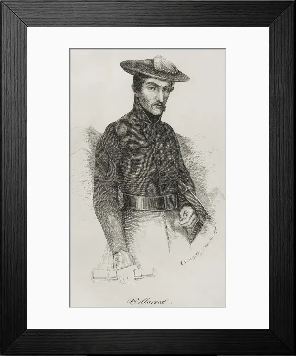 Framed Print : Bruno de Villarreal (1799-1861). Officer of the Carlist army Framed Print : Bruno de Villarreal (1799-1861). Officer of the Carlist army