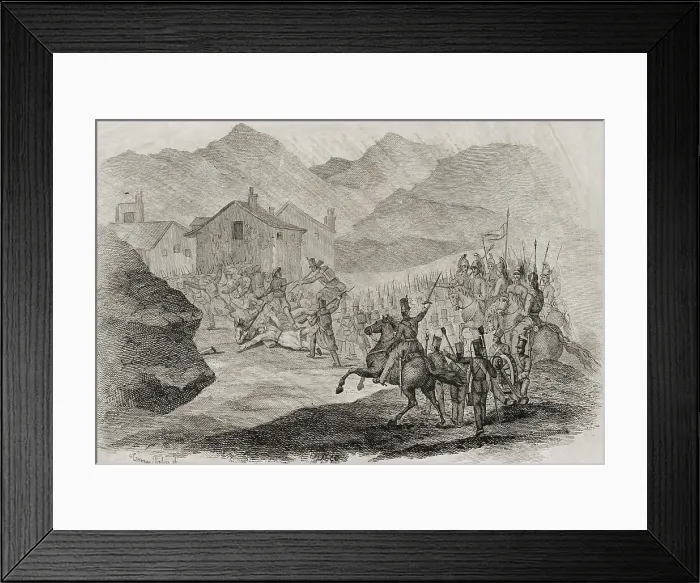 Framed Print : First Carlist War (1833-1840). Battle of Nazar and Asarta Framed Print : First Carlist War (1833-1840). Battle of Nazar and Asarta