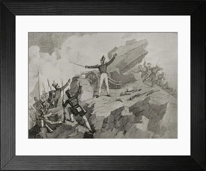 Framed Print : Spain. First Carlist War (1833-1840). Attack of Agurdin Framed Print : Spain. First Carlist War (1833-1840). Attack of Agurdin