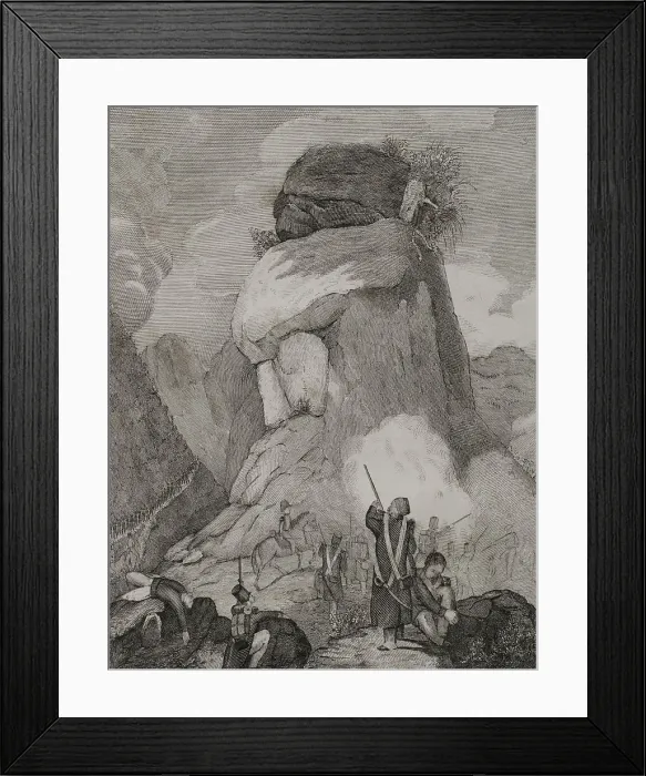 Framed Print : First Carlist War (1833-1840). Action in the Amescoas valley Framed Print : First Carlist War (1833-1840). Action in the Amescoas valley