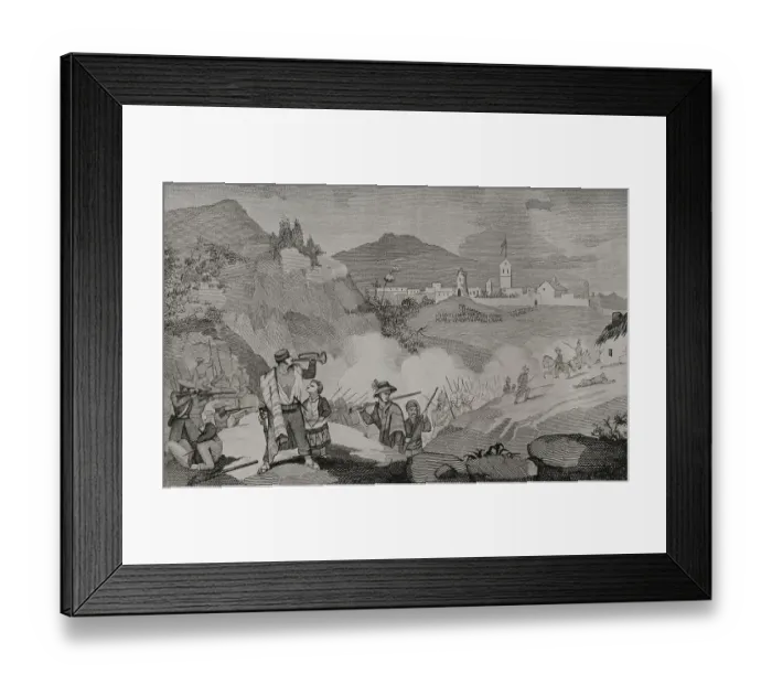Framed Print : First Carlist War (1833-1840). Front of Catalonia