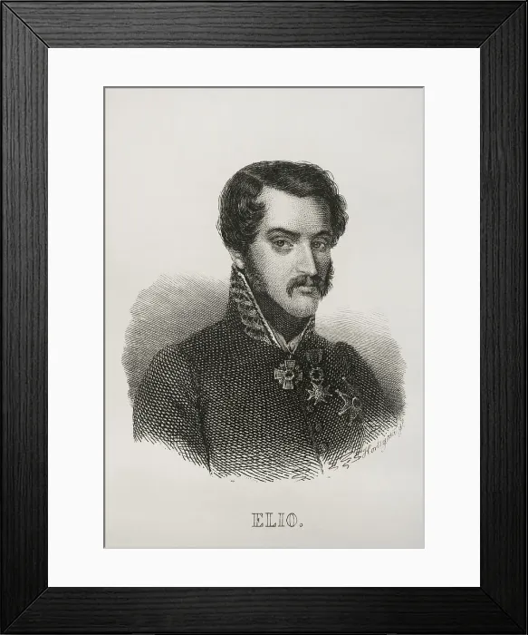 Framed Print : Joaquin Elio y Ezpeleta (1806-1876). Spanish general carlist