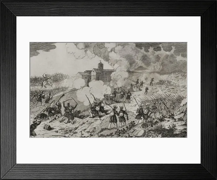 Framed Print : First Carlist War (1833-1840). Action of Larrasoana Framed Print : First Carlist War (1833-1840). Action of Larrasoana