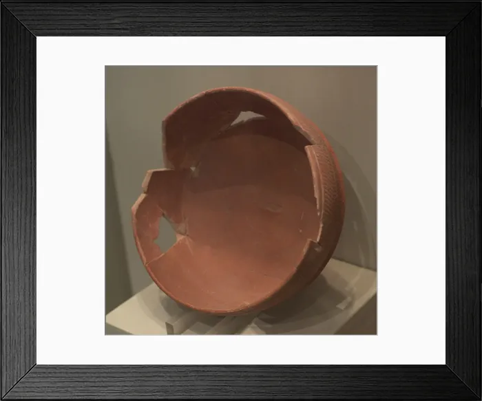 Framed Print : Roman Terra sigillata bowl bearing seal of the potter Herm Framed Print : Roman Terra sigillata bowl bearing seal of the potter Herm