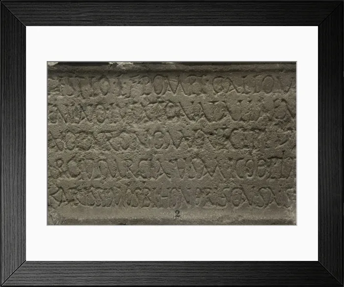 Framed Print : Detail of a Roman dedicatory inscription, Malta Framed Print : Detail of a Roman dedicatory inscription, Malta