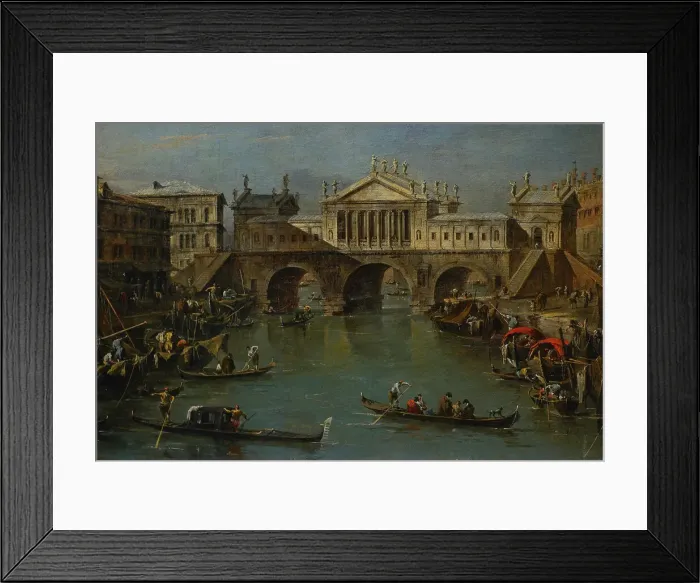 Framed Print : The Rialto Bridge after the design by Palladio, circa 1770 Framed Print : The Rialto Bridge after the design by Palladio, circa 1770