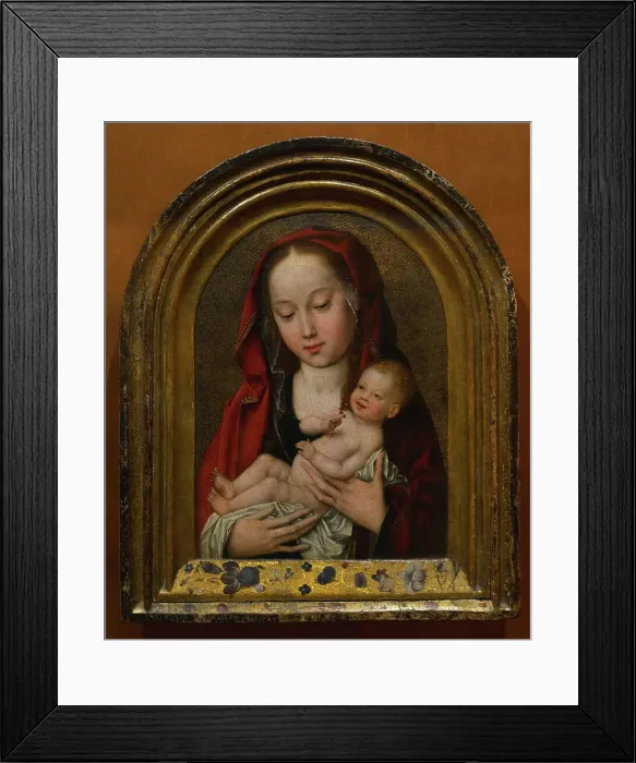 Framed Print : Virgin and Child, circa 1485-1490. Unknown artist. Flanders Framed Print : Virgin and Child, circa 1485-1490. Unknown artist. Flanders