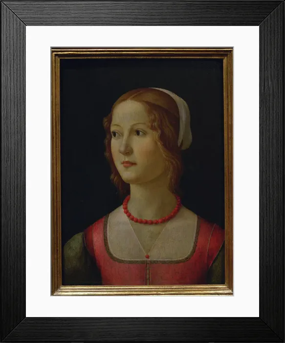 Framed Print : Young Woman, circa 1490, by Domenico Ghirlandaio Framed Print : Young Woman, circa 1490, by Domenico Ghirlandaio