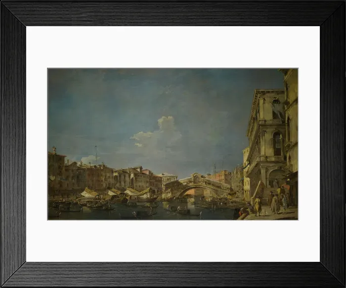 Framed Print : Grand Canal at the Rialto Bridge, circa 1780-1790 Framed Print : Grand Canal at the Rialto Bridge, circa 1780-1790