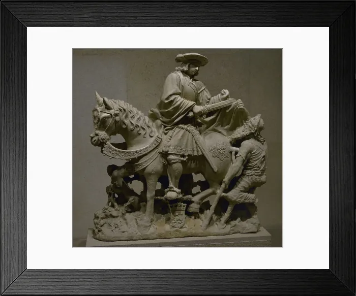 Framed Print : Riding Saint Martin sharing his cloak with a beggar Framed Print : Riding Saint Martin sharing his cloak with a beggar