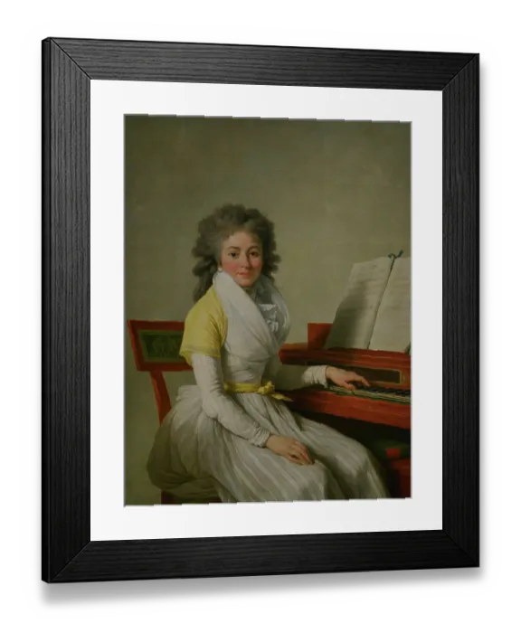 Framed Print : Mademoiselle Duplant, 1793, by Francois-Andre Vincent Framed Print : Mademoiselle Duplant, 1793, by Francois-Andre Vincent