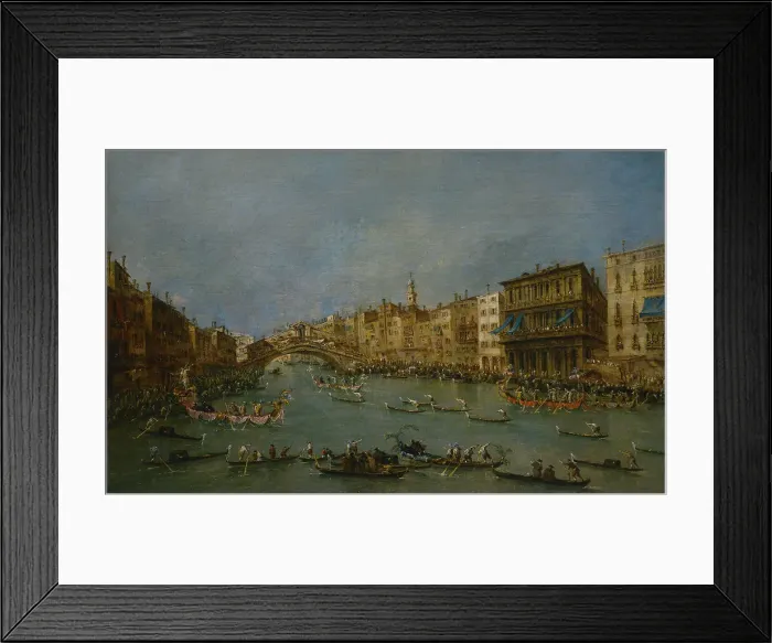 Framed Print : Regatta on the Grand Canal by the Rialto Bridge, 1780s Framed Print : Regatta on the Grand Canal by the Rialto Bridge, 1780s