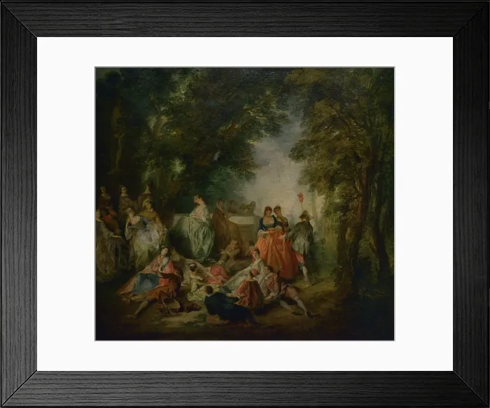 Framed Print : Gallant Party, circa 1730, by Nicolas Lancret (1690-1743) Framed Print : Gallant Party, circa 1730, by Nicolas Lancret (1690-1743)