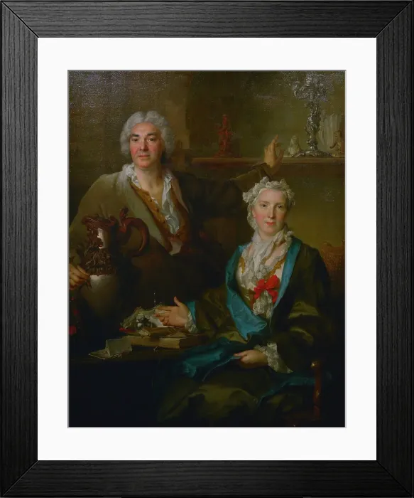 Framed Print : Portrait of Thomas Germain and his Wife, 1736 Framed Print : Portrait of Thomas Germain and his Wife, 1736