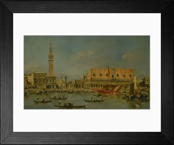 Framed Print : View of the Molo with the Ducal Palace, circa 1780-1790 Framed Print : View of the Molo with the Ducal Palace, circa 1780-1790