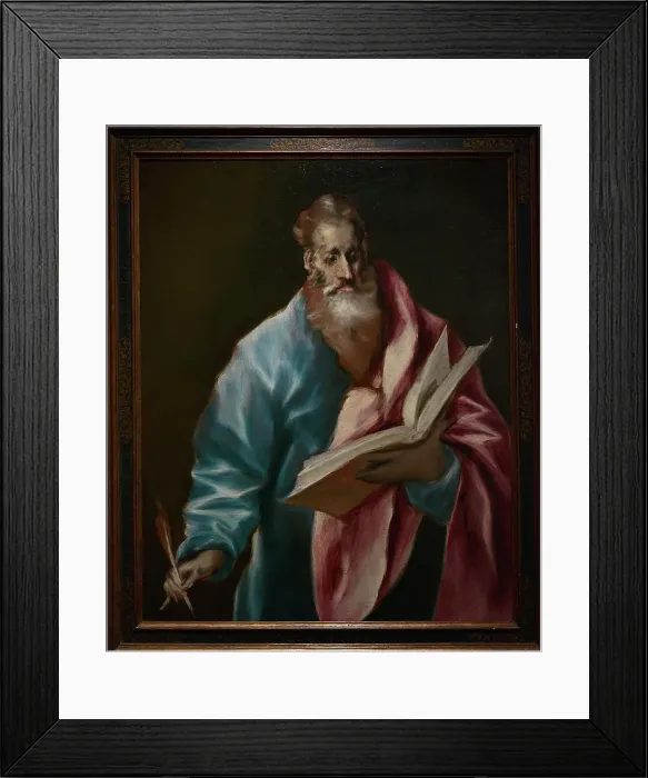 Framed Print : Saint Matthew, by El Greco (1541-1614), circa 1608-1614 Framed Print : Saint Matthew, by El Greco (1541-1614), circa 1608-1614