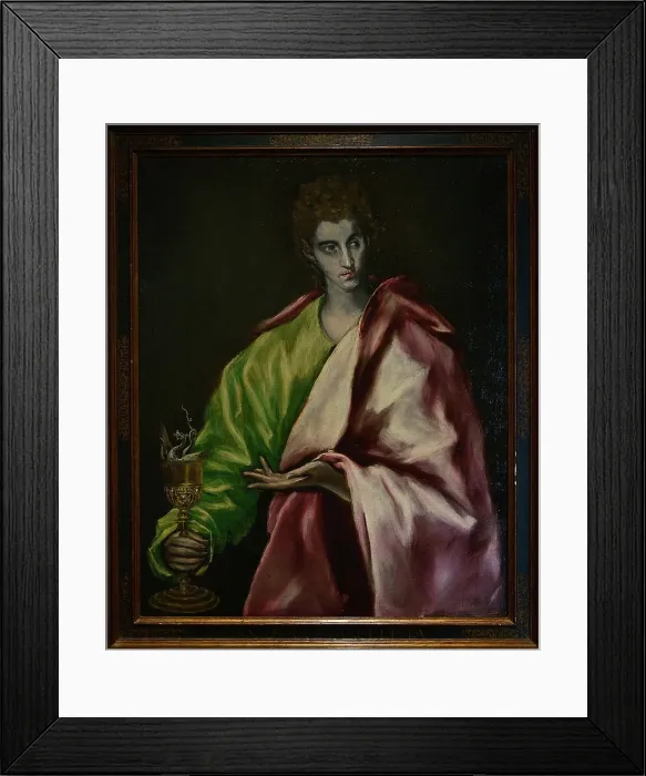 Framed Print : Saint John the Evangelist, circa 1608-1614, by El Greco Framed Print : Saint John the Evangelist, circa 1608-1614, by El Greco