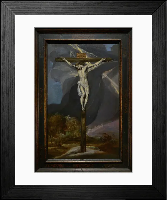 Framed Print : Crucifixion, by El Greco (1541-1614), circa 1575-1577 Framed Print : Crucifixion, by El Greco (1541-1614), circa 1575-1577