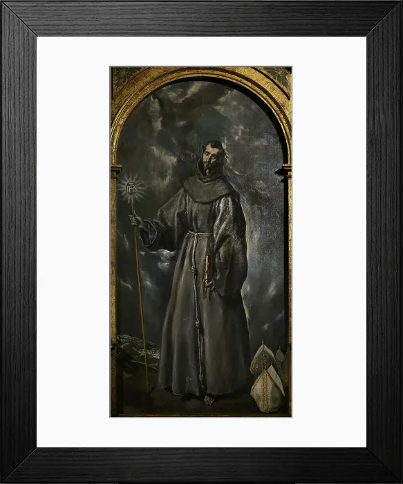 Framed Print : Saint Bernardine of Siena (1380-1444), by El Greco Framed Print : Saint Bernardine of Siena (1380-1444), by El Greco