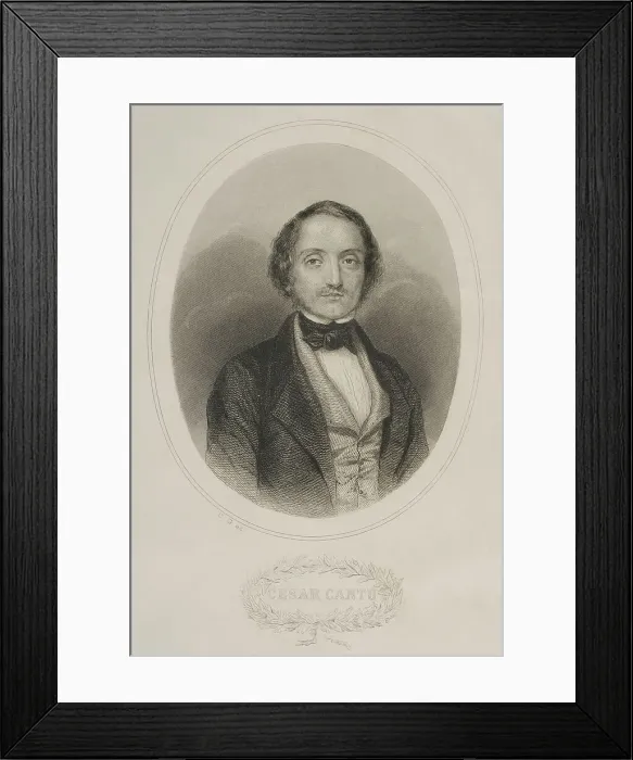 Framed Print : Cesare Cantu (1804-1895). Italian historian and writer Framed Print : Cesare Cantu (1804-1895). Italian historian and writer