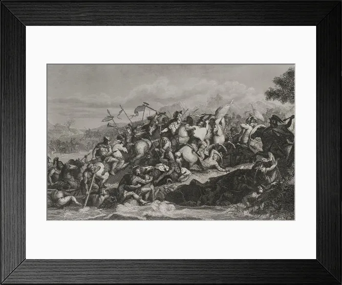 Framed Print : Battle of the Granicus (334 BC). 19th-century engraving Framed Print : Battle of the Granicus (334 BC). 19th-century engraving
