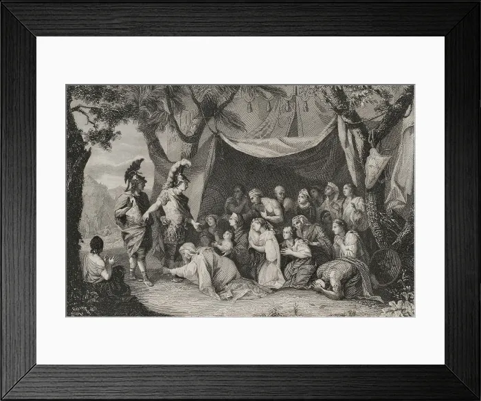 Framed Print : Alexander the Great visits family of Darius III after Issus Framed Print : Alexander the Great visits family of Darius III after Issus