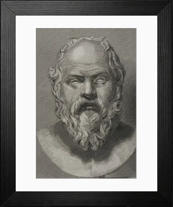 Framed Print : Socrates (469 BC - 399 BC). Greek philosopher. Portrait
