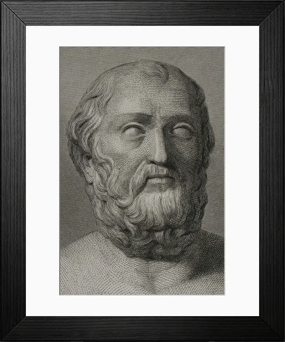 Framed Print : Plato (428 / 427 BC-348 / 347 BC). Greek philosopher. Engraving Framed Print : Plato (428 / 427 BC-348 / 347 BC). Greek philosopher. Engraving