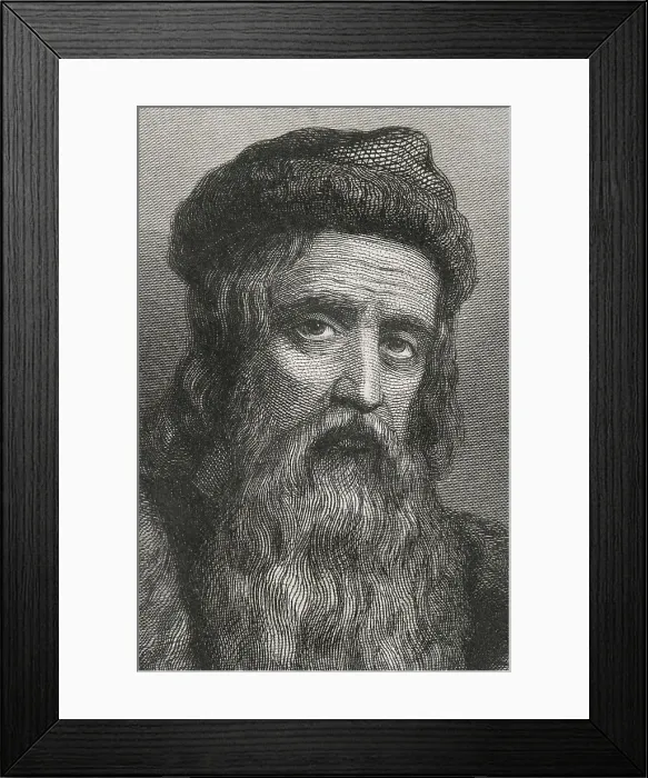 Framed Print : Johannes Gutenberg (circa 1399-1468). German inventor Framed Print : Johannes Gutenberg (circa 1399-1468). German inventor