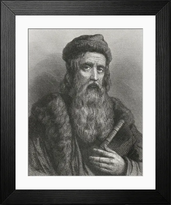 Framed Print : Johannes Gutenberg (circa 1399-1468). German inventor Framed Print : Johannes Gutenberg (circa 1399-1468). German inventor