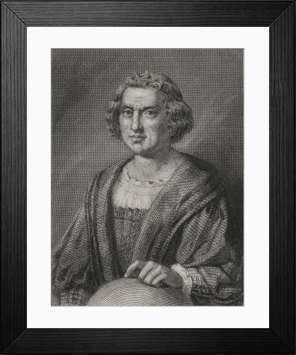 Framed Print : Christopher Columbus (1451-1506). Navigator Framed Print : Christopher Columbus (1451-1506). Navigator