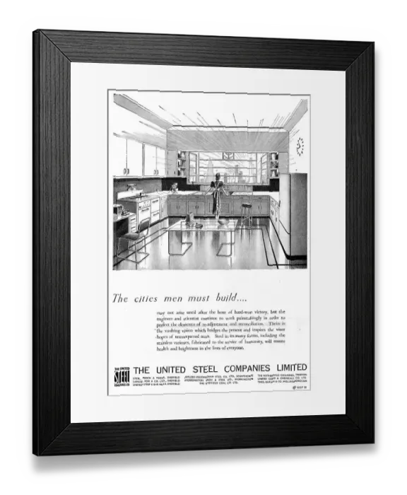 Framed Print : The United Steel Companies 1943 Framed Print : The United Steel Companies 1943