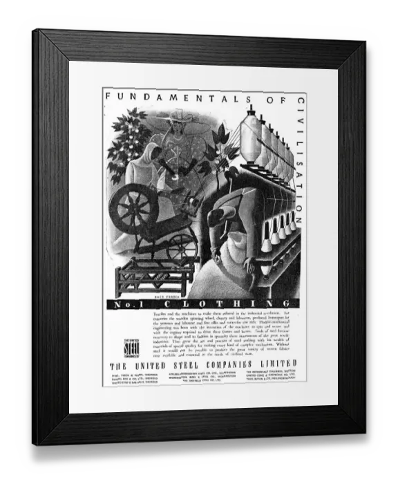 Framed Print : The United Steel Companies Of Great Britain WW2 1943 Framed Print : The United Steel Companies Of Great Britain WW2 1943