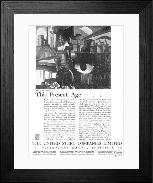 Framed Print : The United Steel Companies Framed Print : The United Steel Companies