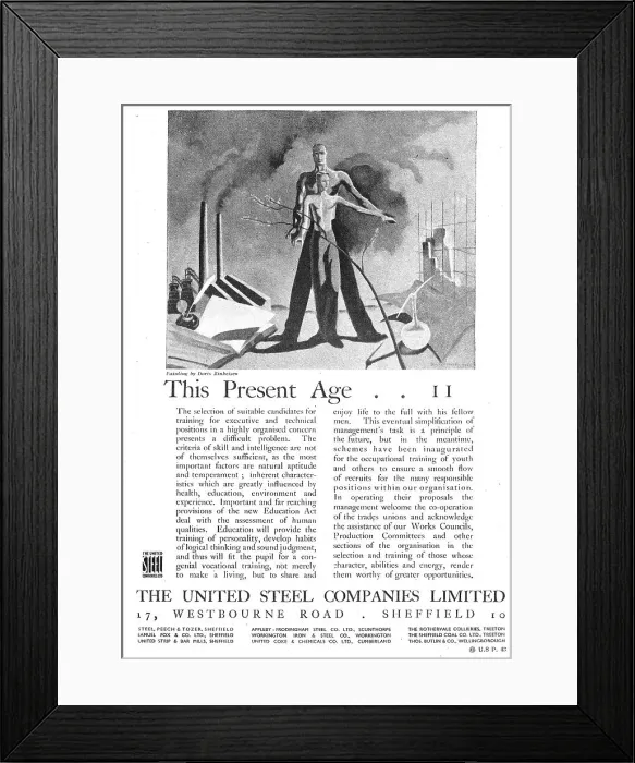 Framed Print : The United Steel Companies Framed Print : The United Steel Companies