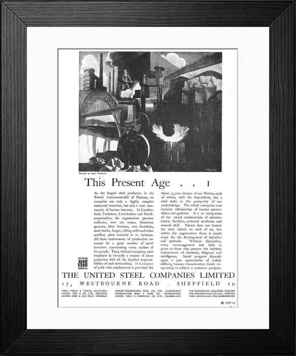 Framed Print : The United Steel Companies Framed Print : The United Steel Companies