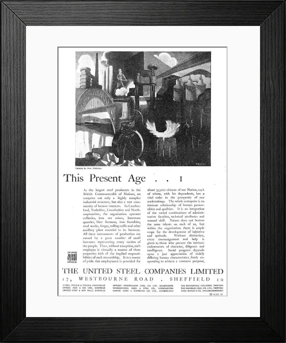 Framed Print : The United Steel Companies Framed Print : The United Steel Companies