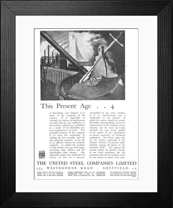 Framed Print : The United Steel Companies 1947 Framed Print : The United Steel Companies 1947