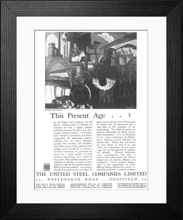 Framed Print : The United Steel Companies Framed Print : The United Steel Companies