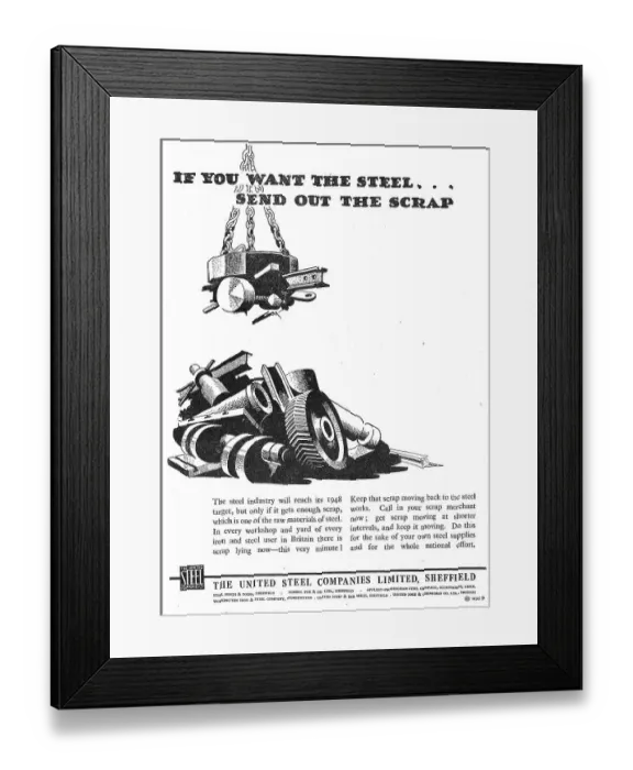 Framed Print : The United Steel Companies - Steel Perch & Tozer Framed Print : The United Steel Companies - Steel Perch & Tozer