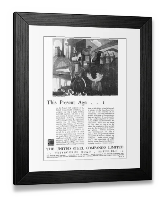 Framed Print : The United Steel Companies - Workington Iron & Steel Company Framed Print : The United Steel Companies - Workington Iron & Steel Company