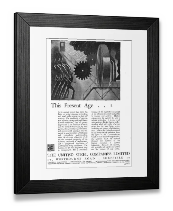Framed Print : The United Steel Companies - United Strip & Bar Mills