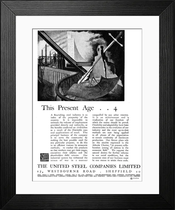 Framed Print : The United Steel Companies - Appleby Framed Print : The United Steel Companies - Appleby