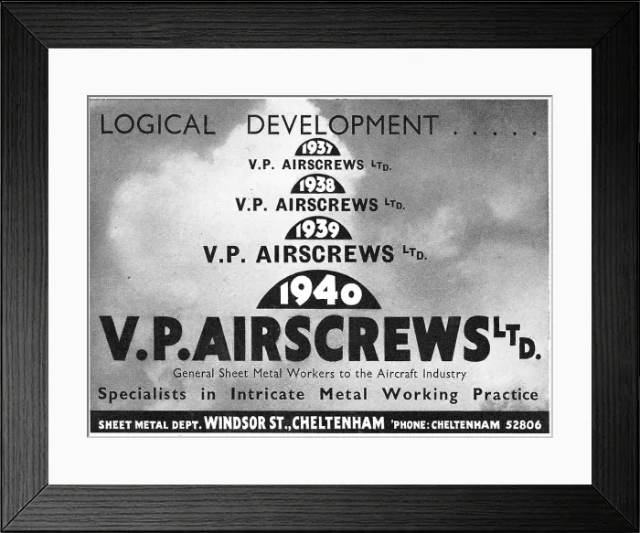 Framed Print : V.P. Airscrews Aircraft Sheet Metalworkers Framed Print : V.P. Airscrews Aircraft Sheet Metalworkers