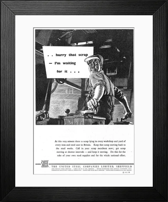 Framed Print : The United Steel Companies Sheffield Framed Print : The United Steel Companies Sheffield