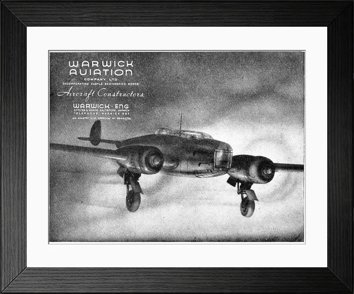 Framed Print : Warwick Aviation. Aeronautical Engineers & Constructors Framed Print : Warwick Aviation. Aeronautical Engineers & Constructors
