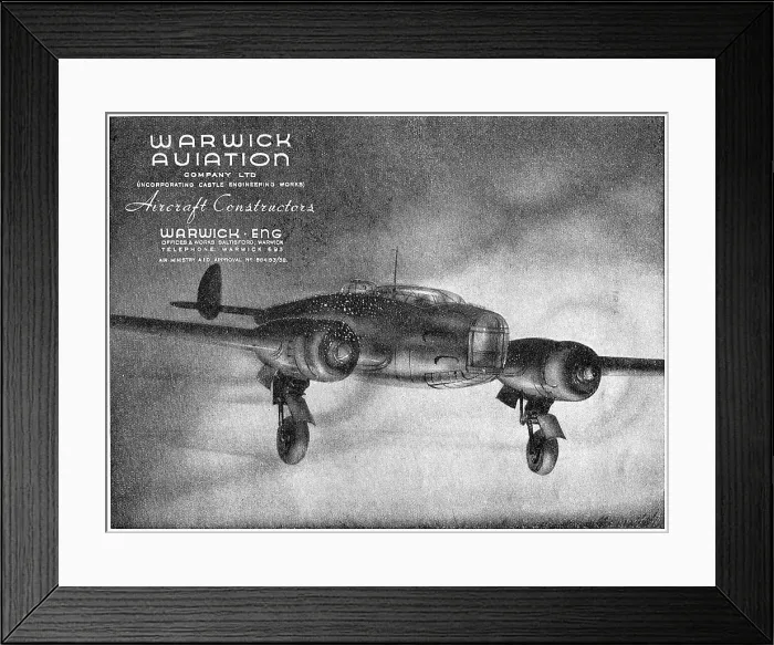 Framed Print : Warwick Aviation. Aeronautical Engineers & Constructors Framed Print : Warwick Aviation. Aeronautical Engineers & Constructors